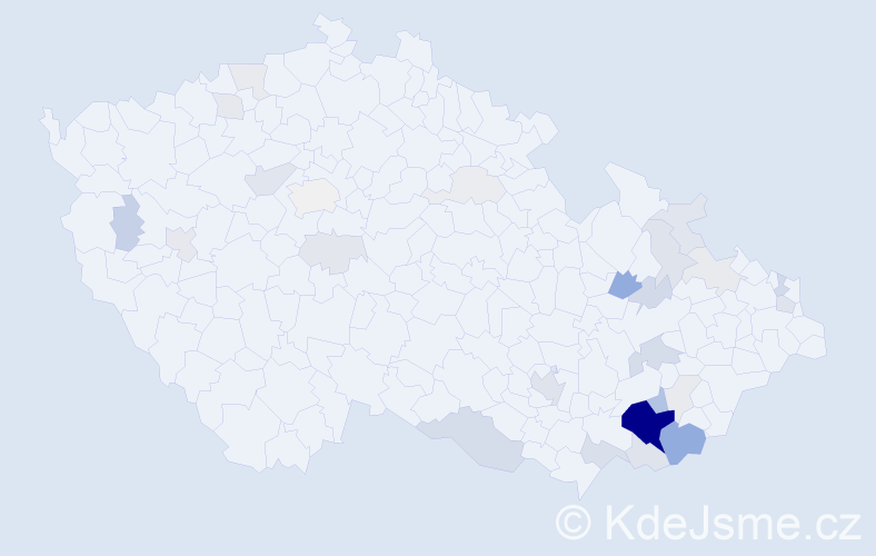 Příjmení: 'Škrášek', počet výskytů 101 v celé ČR