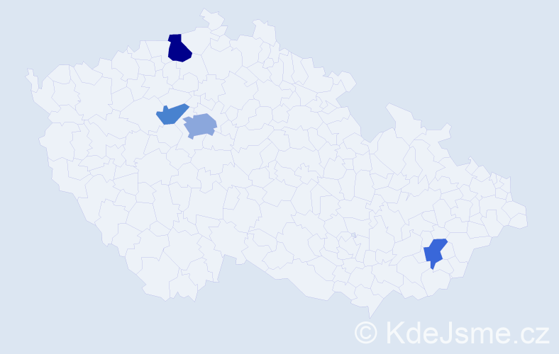 Příjmení: 'Kyriakou', počet výskytů 7 v celé ČR