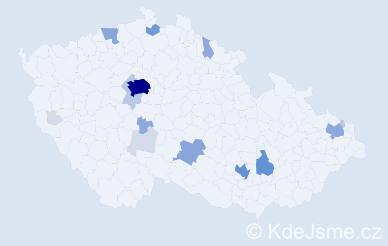 Příjmení: 'Oppelt', počet výskytů 61 v celé ČR