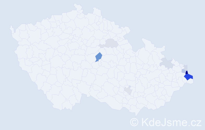 Příjmení: 'Fryda', počet výskytů 23 v celé ČR