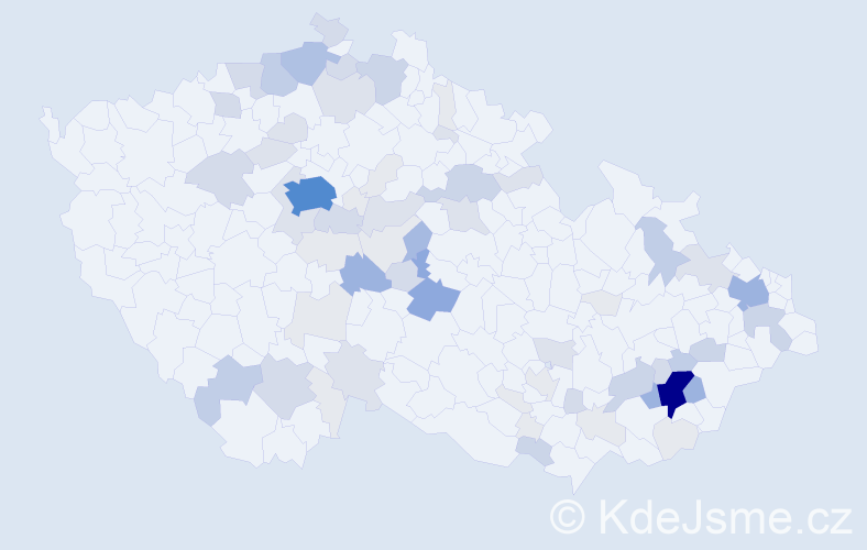 Příjmení: 'Marušák', počet výskytů 248 v celé ČR