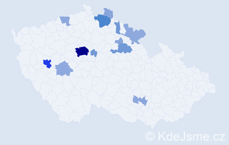 Příjmení: 'Pirochová', počet výskytů 44 v celé ČR