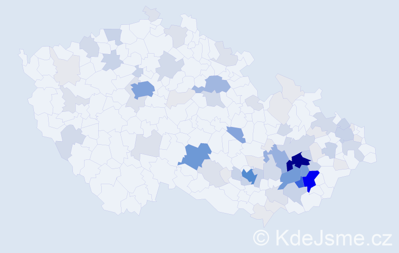 Příjmení: 'Stoklásek', počet výskytů 336 v celé ČR