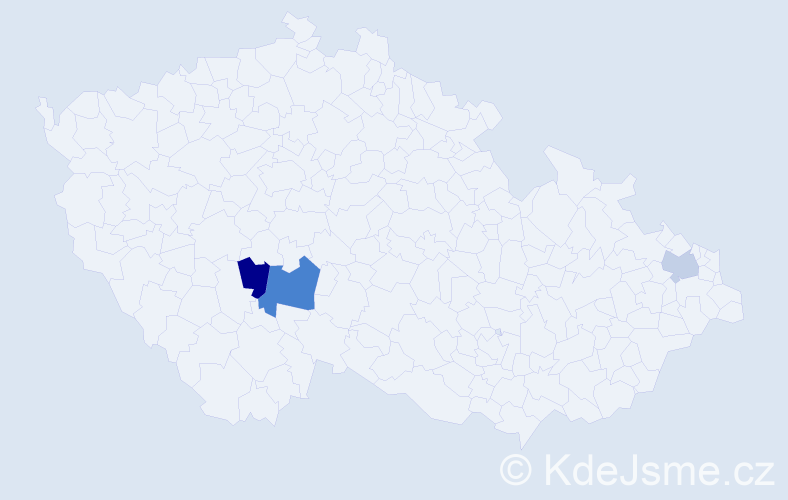 Příjmení: 'Hulvátová', počet výskytů 4 v celé ČR