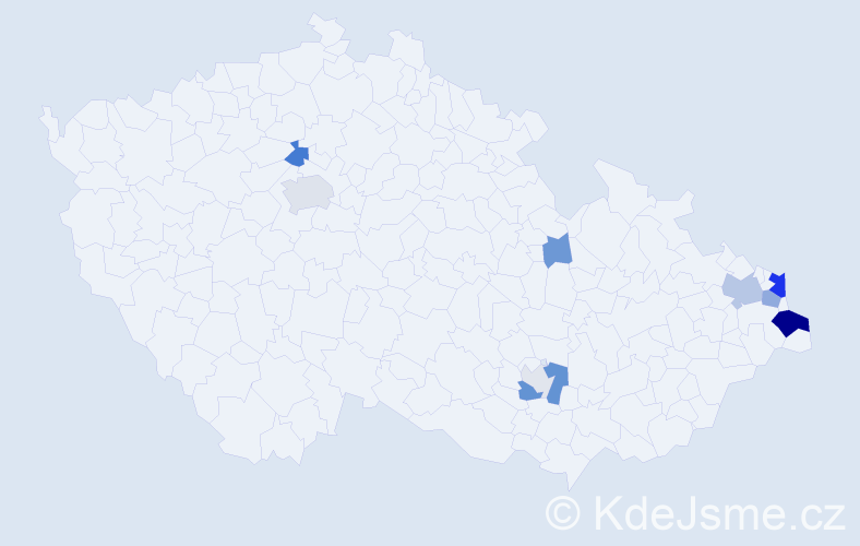 Příjmení: 'Poloczková', počet výskytů 28 v celé ČR