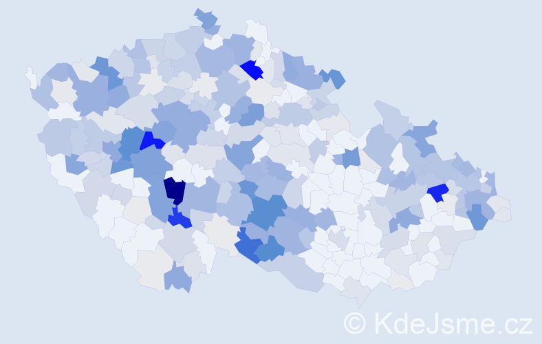 Příjmení: 'Andělová', počet výskytů 1270 v celé ČR