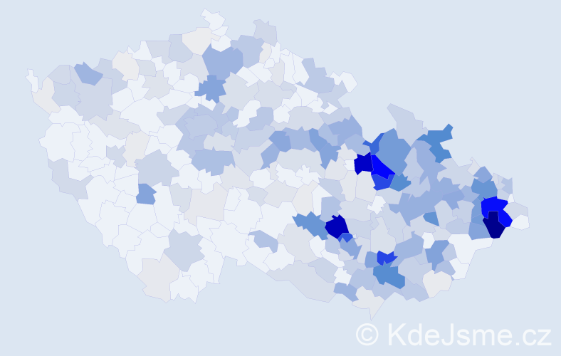 Příjmení: 'Merta', počet výskytů 1150 v celé ČR