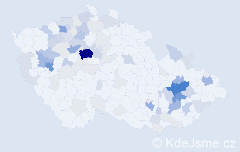 Příjmení: 'Hausnerová', počet výskytů 270 v celé ČR