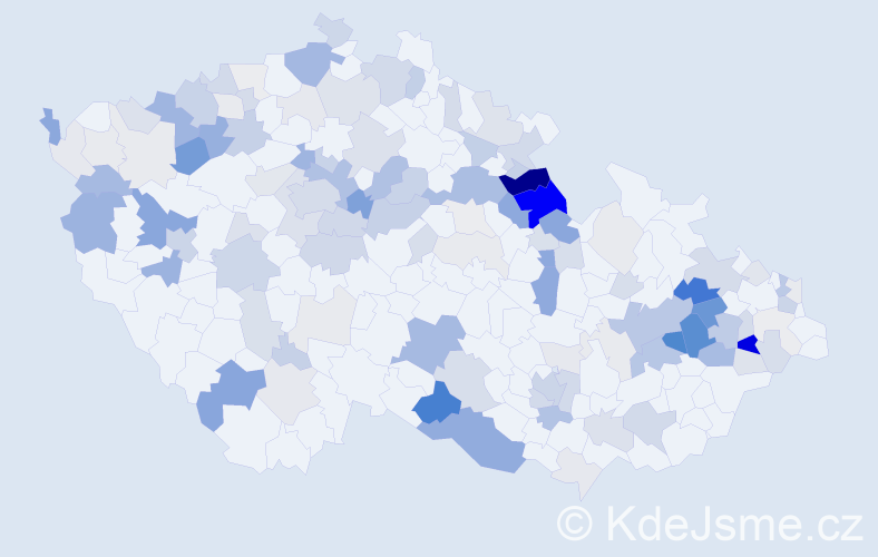 Příjmení: 'Pop', počet výskytů 410 v celé ČR