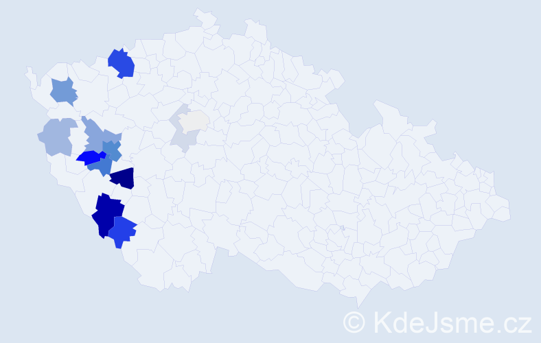 Příjmení: 'Simet', počet výskytů 40 v celé ČR