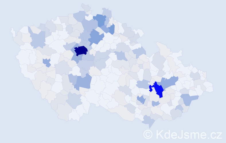 Příjmení: 'Buriánek', počet výskytů 956 v celé ČR