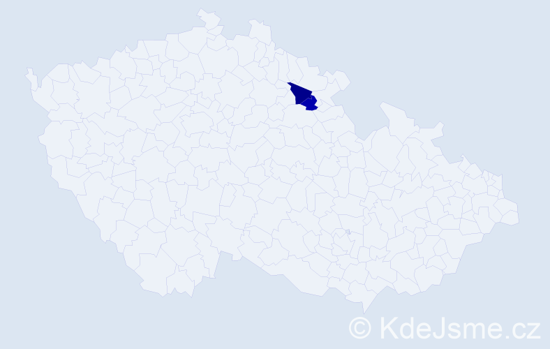 Příjmení: 'Šimkuláková', počet výskytů 5 v celé ČR