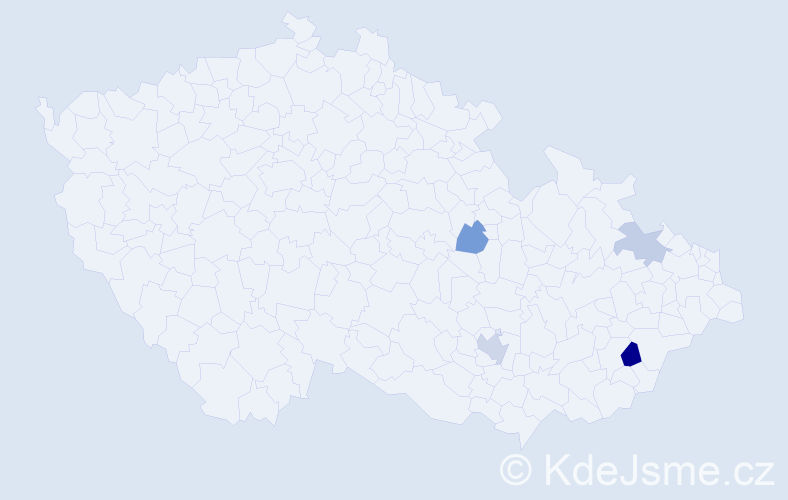 Příjmení: 'Mendes', počet výskytů 6 v celé ČR