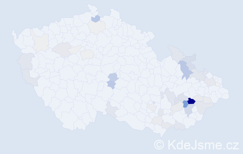 Příjmení: 'Matela', počet výskytů 124 v celé ČR