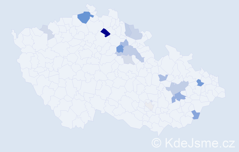 Příjmení: 'Rosulek', počet výskytů 46 v celé ČR