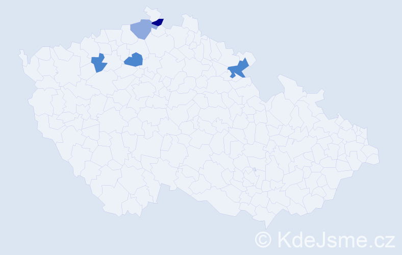 Příjmení: 'Denigrová', počet výskytů 12 v celé ČR