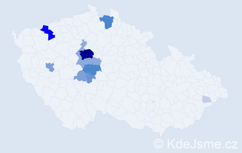 Příjmení: 'Budák', počet výskytů 47 v celé ČR