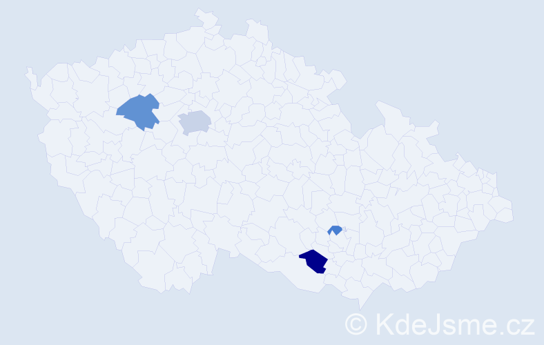 Příjmení: 'Goldschmidtová', počet výskytů 10 v celé ČR