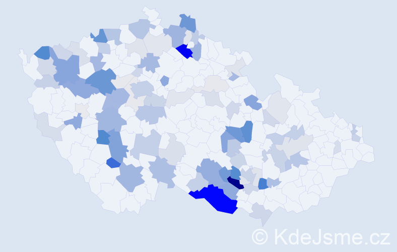 Příjmení: 'Leitner', počet výskytů 278 v celé ČR