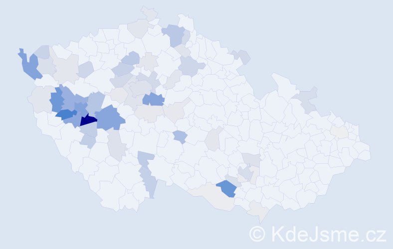 Příjmení: 'Uzel', počet výskytů 224 v celé ČR