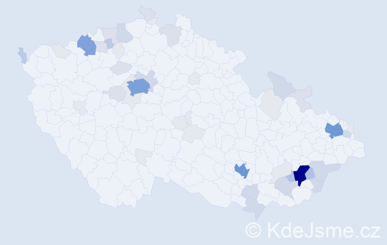Příjmení: 'Nedbálek', počet výskytů 180 v celé ČR