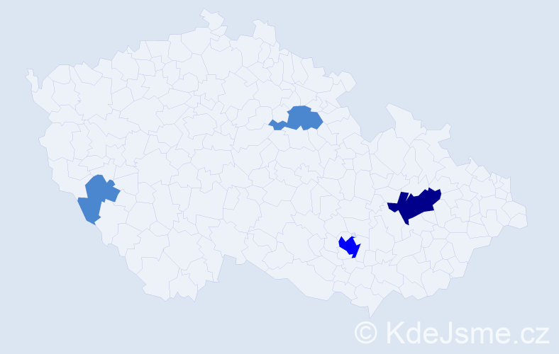 Příjmení: 'Sajbrt', počet výskytů 7 v celé ČR