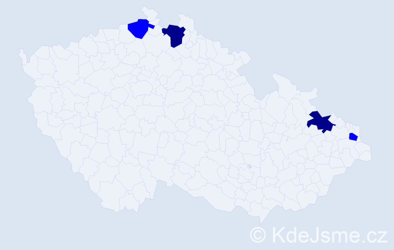 Příjmení: 'Szrajberová', počet výskytů 6 v celé ČR