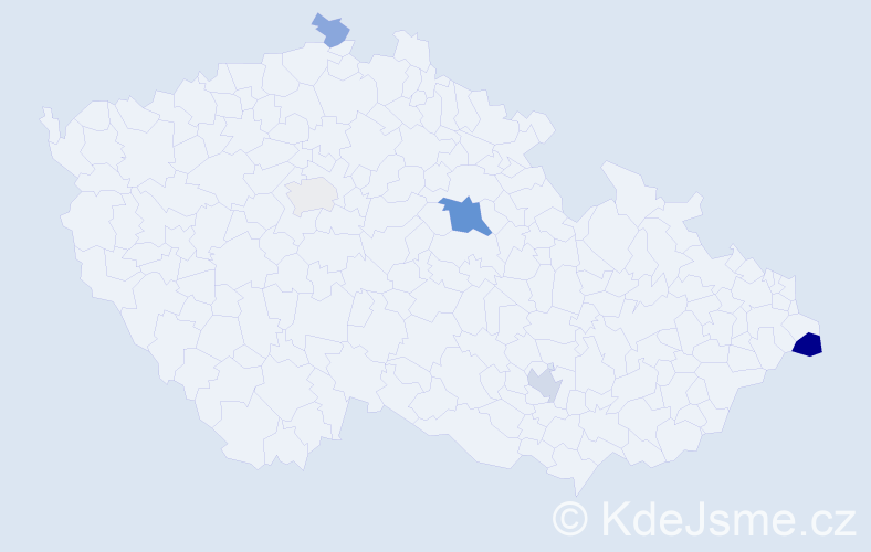 Příjmení: 'Kozera', počet výskytů 12 v celé ČR