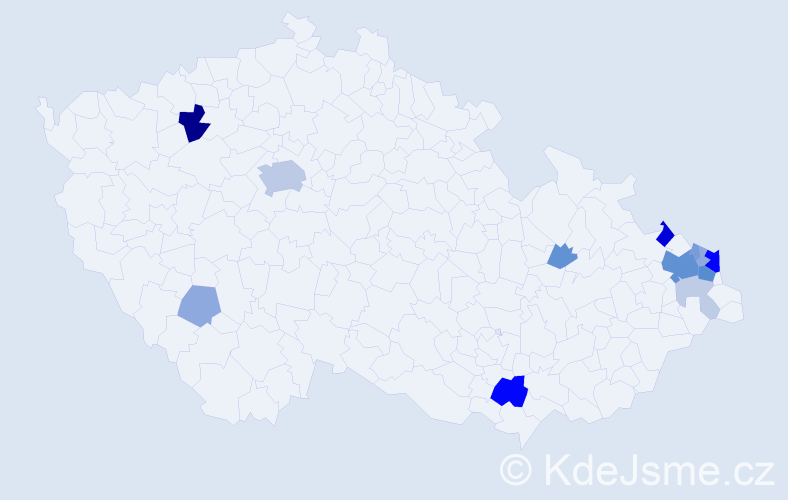 Příjmení: 'Blachová', počet výskytů 40 v celé ČR
