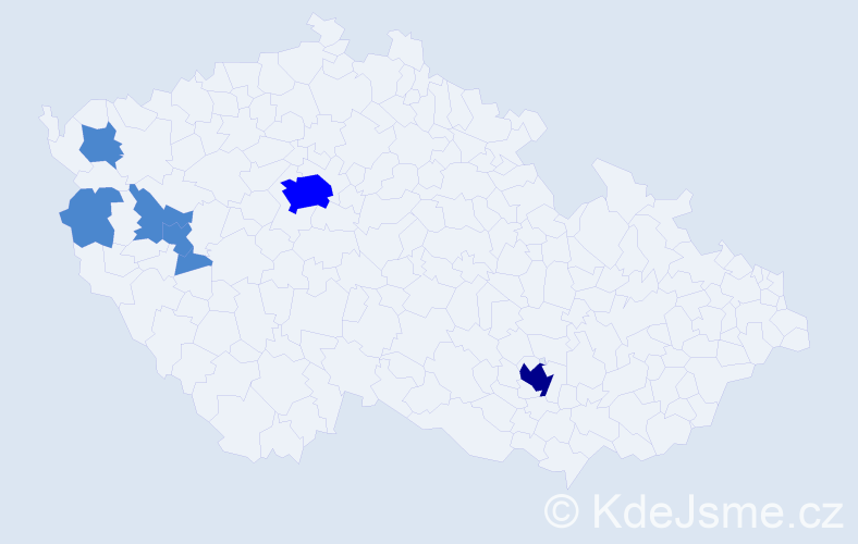 Příjmení: 'Kirinovič', počet výskytů 10 v celé ČR