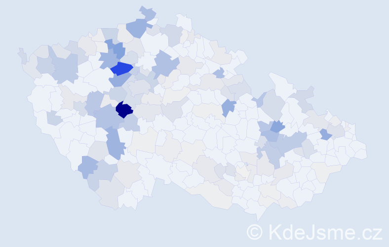 Příjmení: 'Dragoun', počet výskytů 634 v celé ČR