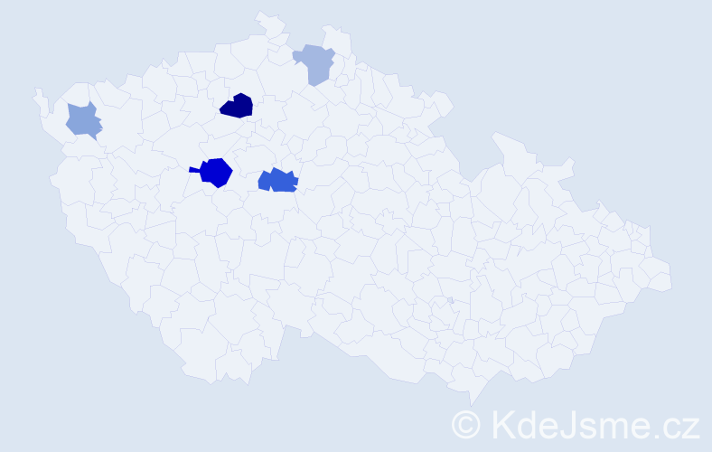 Příjmení: 'Kozlowski', počet výskytů 9 v celé ČR