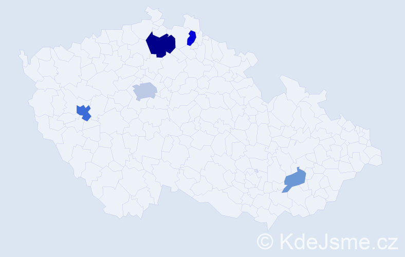 Příjmení: 'Krasniqi', počet výskytů 12 v celé ČR