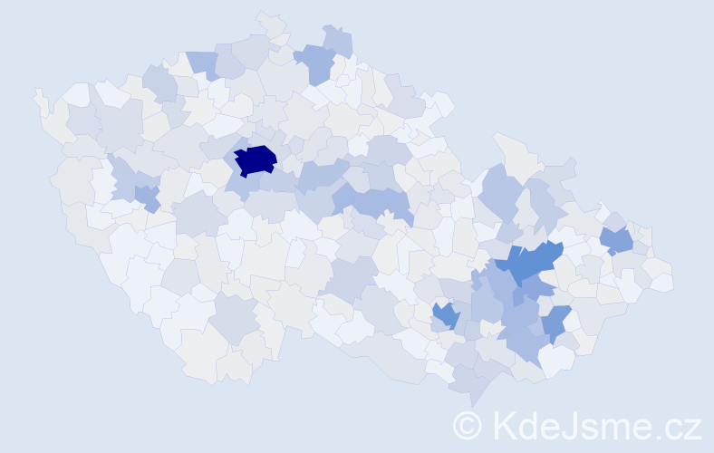 Příjmení: 'Vojáčková', počet výskytů 1515 v celé ČR