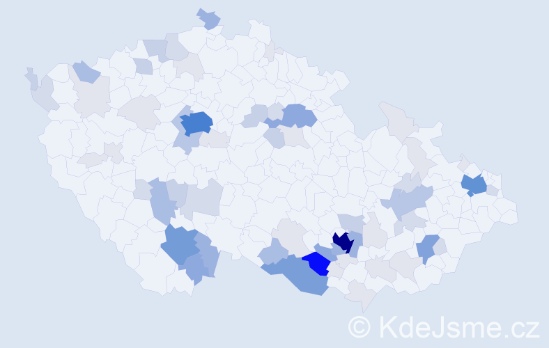 Příjmení: 'Fráňová', počet výskytů 243 v celé ČR