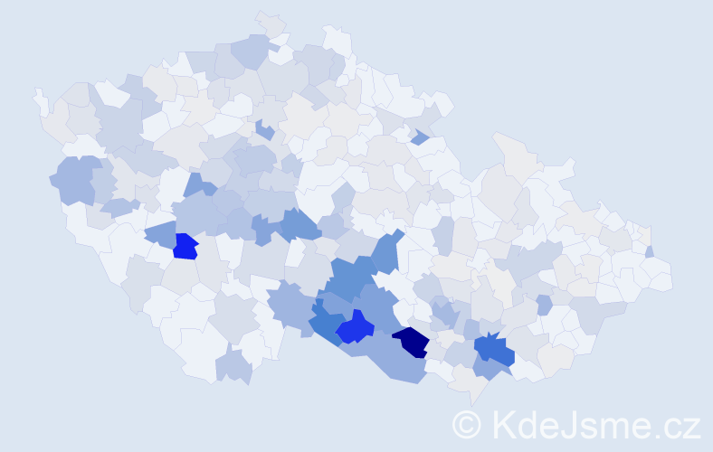 Příjmení: 'Chvátal', počet výskytů 992 v celé ČR