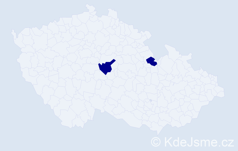 Příjmení: 'Tsendee', počet výskytů 2 v celé ČR