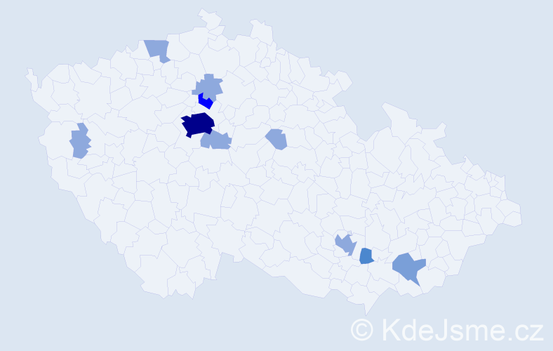 Příjmení: 'Weil', počet výskytů 23 v celé ČR