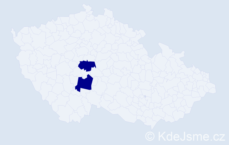 Příjmení: 'Tošlová', počet výskytů 2 v celé ČR