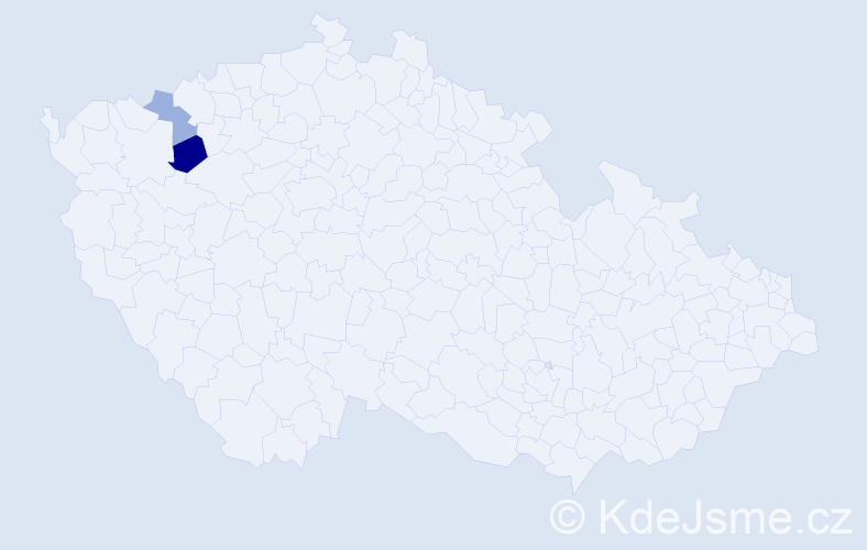 Příjmení: 'Kytl', počet výskytů 6 v celé ČR