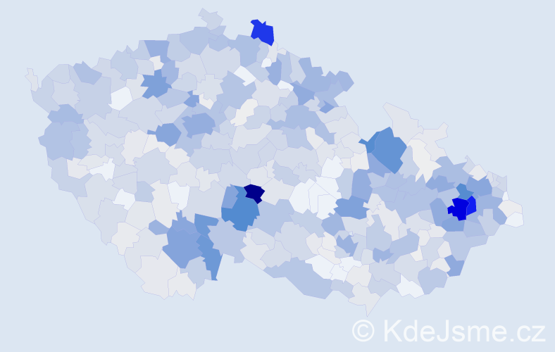 Příjmení: 'Davidová', počet výskytů 3116 v celé ČR