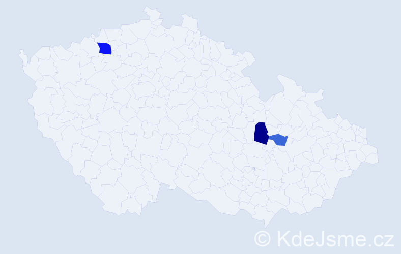 Příjmení: 'Kritzbach', počet výskytů 7 v celé ČR