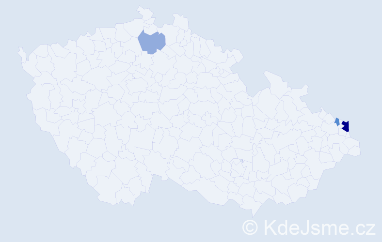 Příjmení: 'Krutki', počet výskytů 7 v celé ČR