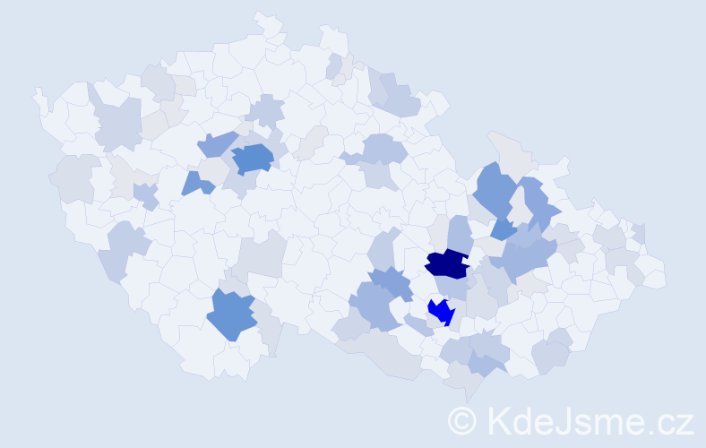 Příjmení: 'Kobylka', počet výskytů 333 v celé ČR
