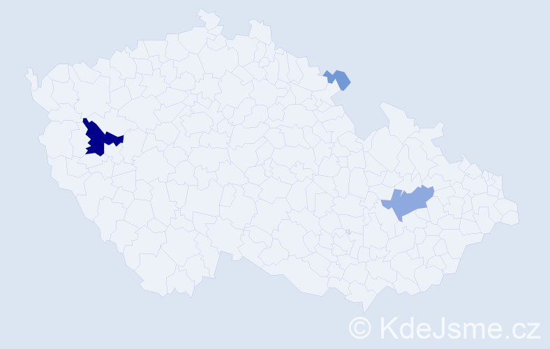 Příjmení: 'Ciblová', počet výskytů 9 v celé ČR