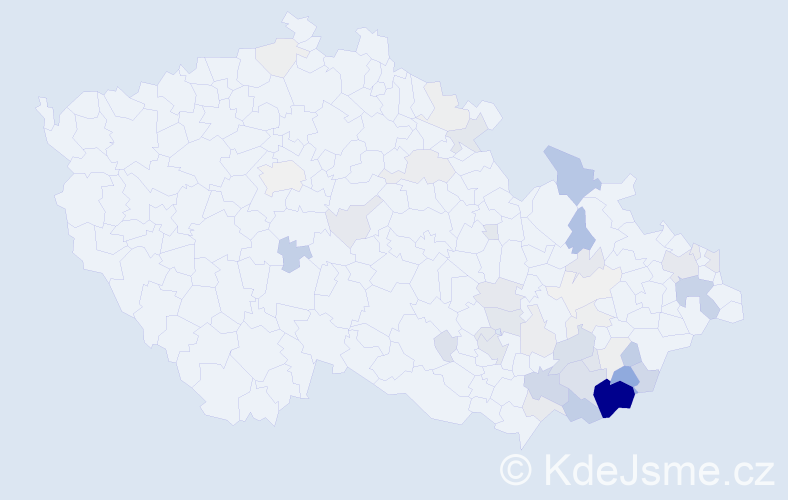 Příjmení: 'Šašinková', počet výskytů 221 v celé ČR