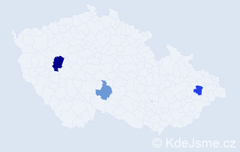 Příjmení: 'Bendek', počet výskytů 6 v celé ČR