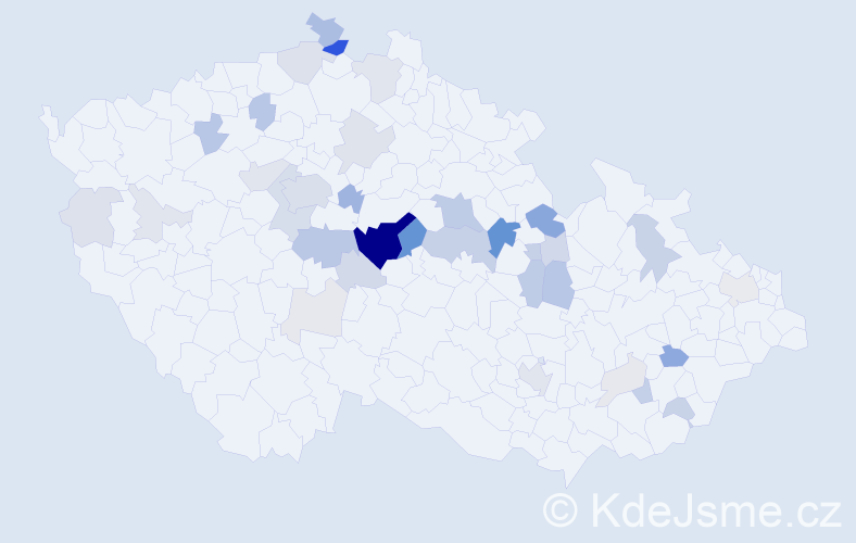 Příjmení: 'Dastych', počet výskytů 135 v celé ČR