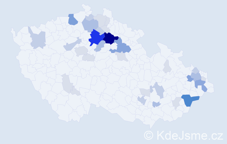 Příjmení: 'Tanečková', počet výskytů 113 v celé ČR