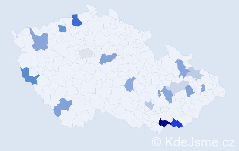 Příjmení: 'Müllnerová', počet výskytů 40 v celé ČR